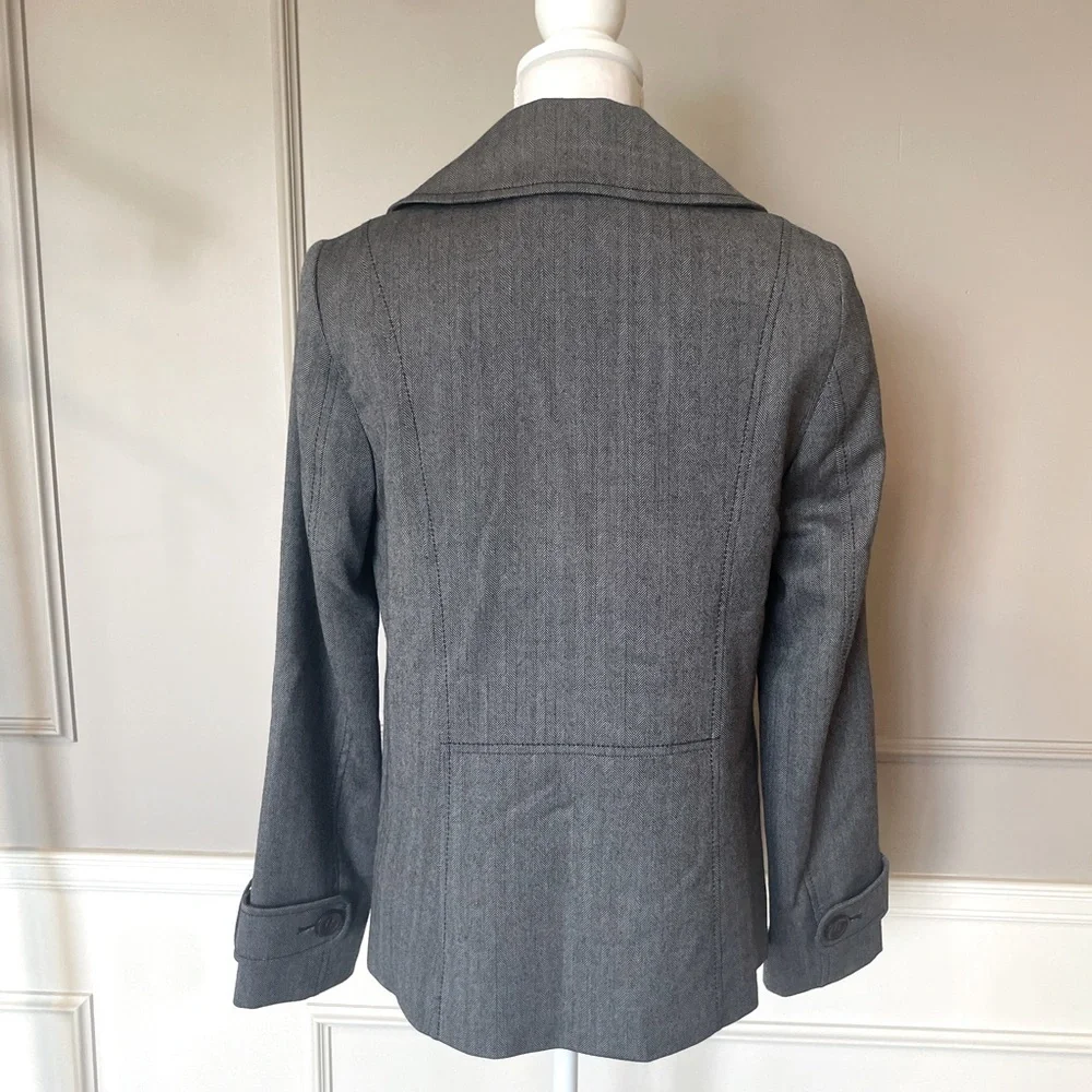 Vintage Pendleton herringbone 100% virgin wool black white blazer jacket coat 10